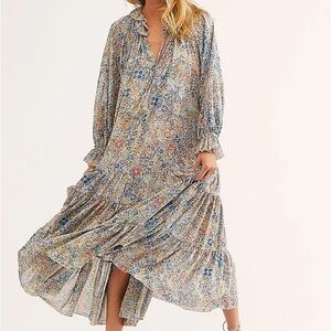 Free People feeling groovy Floral Maxi Dress